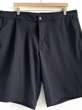 lululemon athletica Black Men's Flat Front Shorts